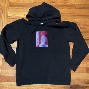 OBEY Embroidered Hoodie Size Small Y2K Streetwear
